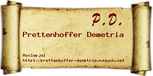 Prettenhoffer Demetria névjegykártya